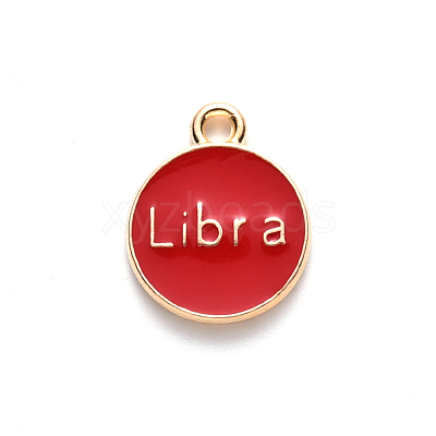 Alloy Enamel Pendants X-ENAM-S124-01A-07K-1
