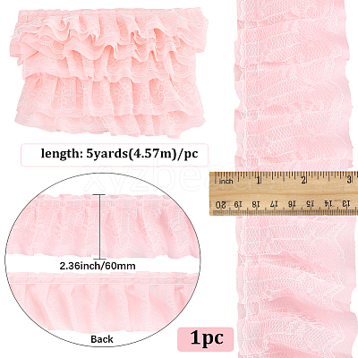 5 Yards Double Polyester Lace Trim for Sewing Decoration OCOR-GF0005-06B-1