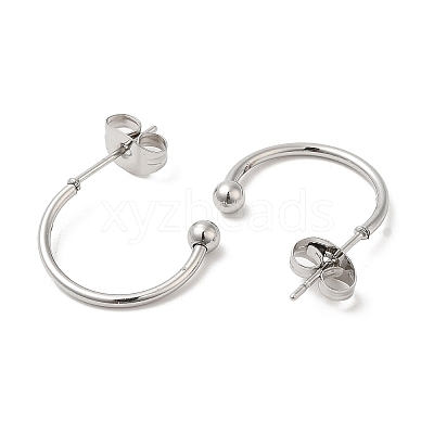 Non-Tarnish 304 Stainless Steel Stud Earring LS-EJEW-H134-02A-P-1