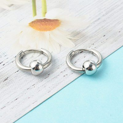 304 Stainless Steel Huggie Hoop Earrings EJEW-JE04555-01-1