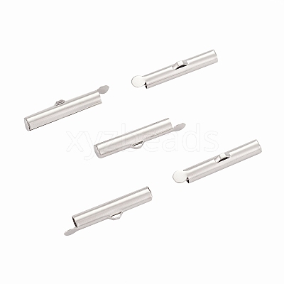 Brass Slide On End Clasp Tubes LS-KK-P031-12P-1