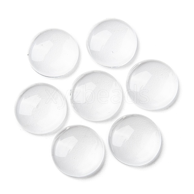 Transparent Glass Cabochons X-GGLA-R026-14mm-1