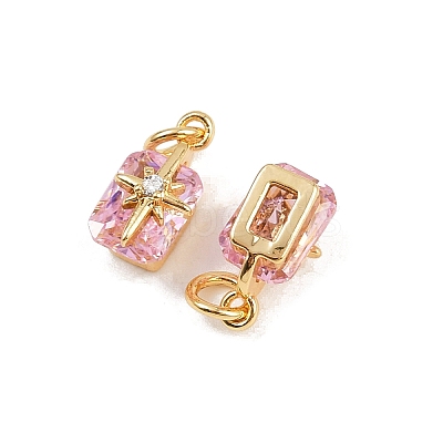 Brass Pave Cubic Zirconia Pendants KK-H078-33G-05-1