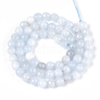 Dyed Natural White Jade Beads Strands X-G-T139-6mm-60-24-1