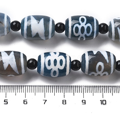 Tibetan Style dZi Beads Strands G-NH0037-C05-02-1