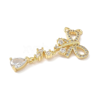 Brass Micro Pave Cubic Zirconia Pendants KK-L239-027G-1