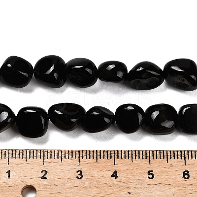 Natural Black Agate(Dyed & Heated) Beads Strands G-P568-C16-01-1