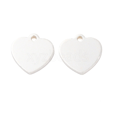 925 Sterling Silver Blank Heart Charms STER-F057-03S-01-1