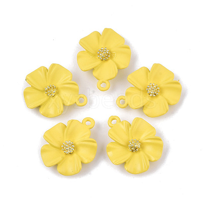 Spray Painted Alloy Pendants PALLOY-N0147-03D-1