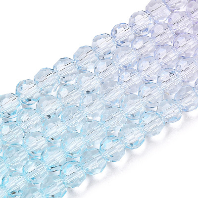Transparent Glass Beads Strands GLAA-E036-07W-1