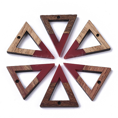 Resin & Walnut Wood Pendants RESI-S358-56E-1
