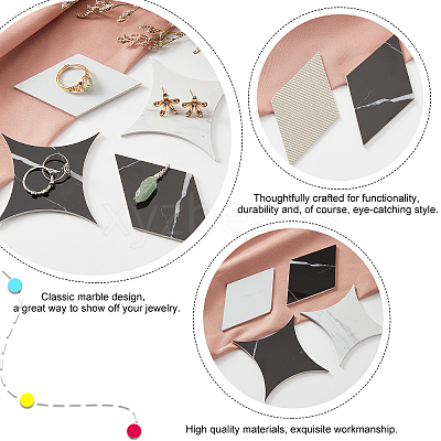 8Pcs 4 Style PVC Finger Ring Display Stands RDIS-GA0001-01-1
