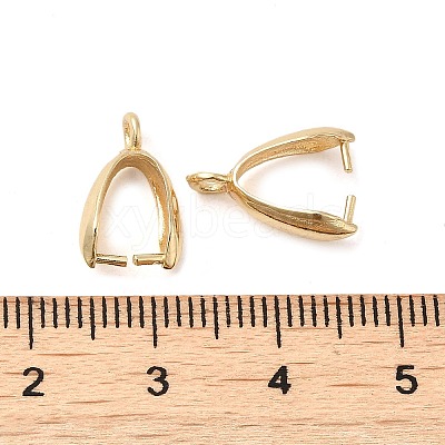 Rack Plating Brass Ice Pick Pinch Bails KK-Z030-05E-G-01-1