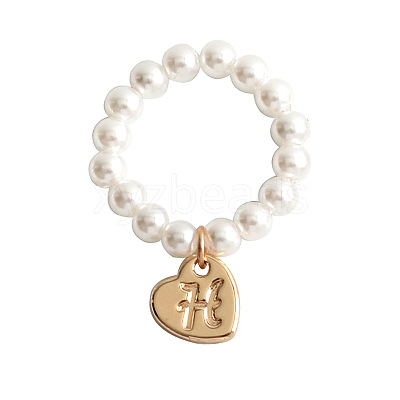 Plastic Imitation Pearl & Alloy Finger Rings FS-WG241E1-06-1