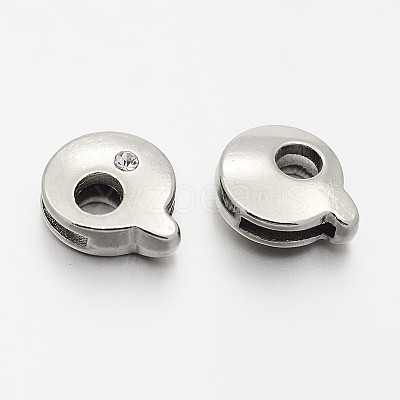 Letter Slider Beads for Watch Band Bracelet Making X-ALRI-O012-Q-NR-1