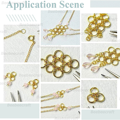 300Pcs 8 Styles Stainless Steel Split Rings STAS-BBC0008-88-1