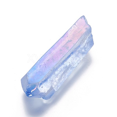 Electroplate Natural Quartz Crystal Beads KK-F757-G06-1