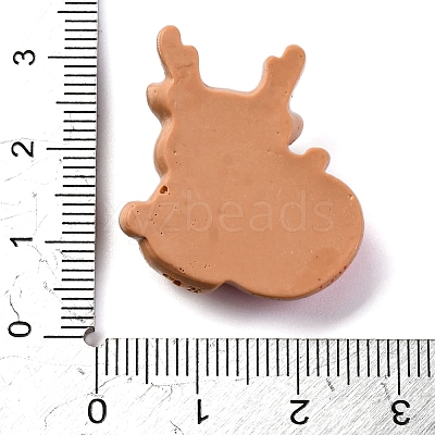 Sandy Brown Christmas Theme Resin Cabochons RESI-R451-01I-1