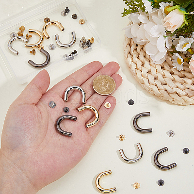 12 Sets 3 Colors Alloy Decorative Buckles FIND-HS0002-29-1