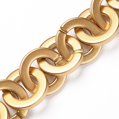 3Strands 3 Colors Handmade Opaque Spray Painted Acrylic Rolo Chains AJEW-SZ0001-64A-1