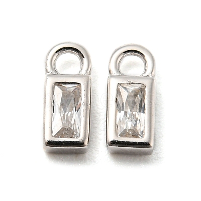 Real Platinum Plated Rhodium Plated 925 Sterling Silver Charms STER-K176-03E-P-1