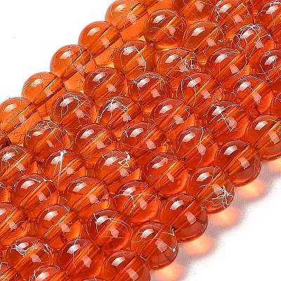 Drawbench Transparent Glass Beads Strands GLAD-Q012-8mm-13-1