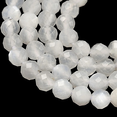 Natural White Moonstone Beads Strands G-B168-A12-4mm-1