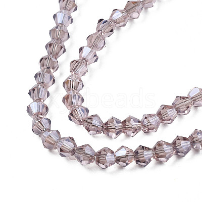 Electroplate Transparent Glass Beads Strands LS-EGLA-Q026-016F-1