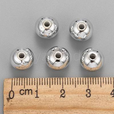 Plating Plastic Acrylic Round Beads PACR-L003-10mm-S-1