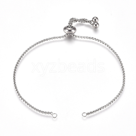 Non-Tarnish Adjustable 304 Stainless Steel Bracelet Making X-STAS-G169-01P-A-1