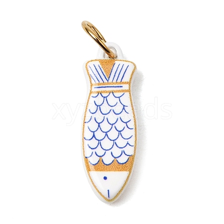Printing 304 Stainless Steel Pendants STAS-K304-13B-G-1