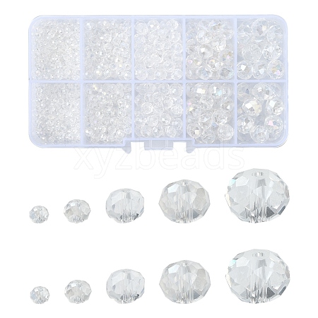 Electroplate Glass Beads Strands EGLA-YW0003-87C-1