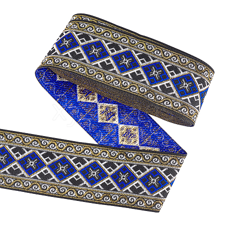 Ethnic Style Embroidery Polyester Ribbons OCOR-WH0060-56B-1