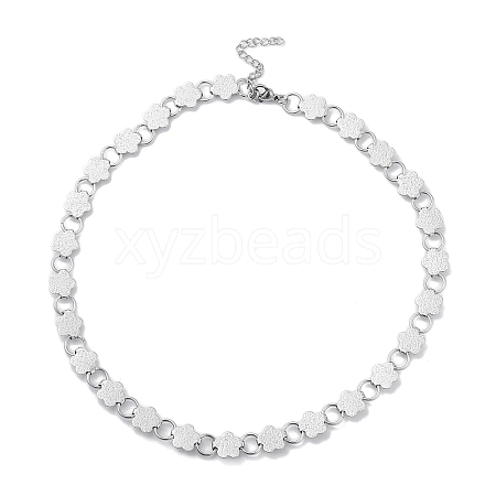 304 Stainless Steel Link Chain Necklaces  NJEW-Q340-02A-P-1
