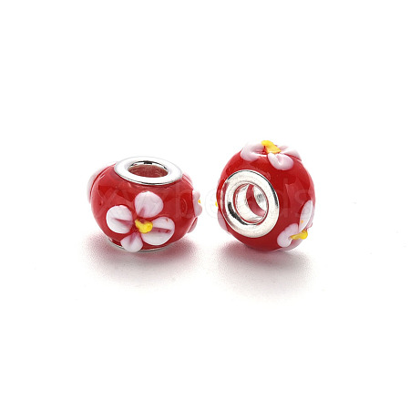 Handmade Lampwork European Beads LPDL-N001-040-B02-1