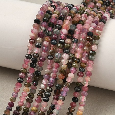 Natural Multicolor Tourmaline Bead Strands G-P279-77-4mm-1