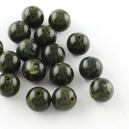 Acrylic Imitation Gemstone Beads X-OACR-R029-10mm-20-1