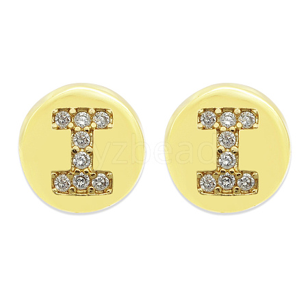 Brass Micro Pave Clear Cubic Zirconia Beads KK-T030-LA843-IX3-1