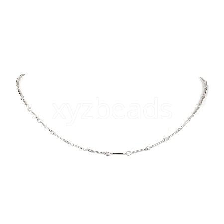 Brass Bar Link Chain Necklaces NJEW-JN04748-02-1