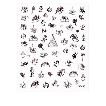 Christmas Nail Stickers Decals MRMJ-R128-SD-36-1