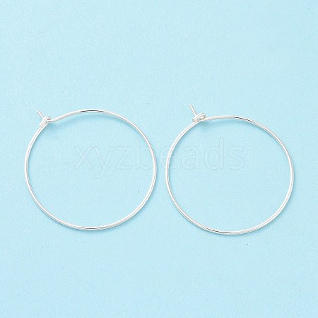 925 Sterling Silver Hoop Earring Findings STER-D035-24S-1