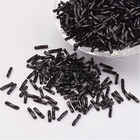 Glass Twisted Bugle Beads SEED-E002-12mm-849-1