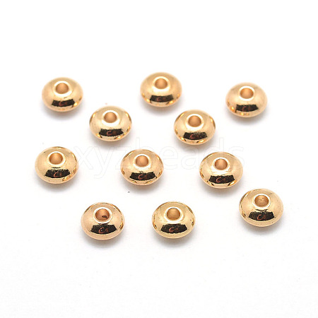 Rondelle Brass Beads KK-L112A-01G-1