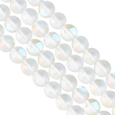 GOMAKERER 2 Strands Synthetic Moonstone Beads Strands G-GO0001-25B-1