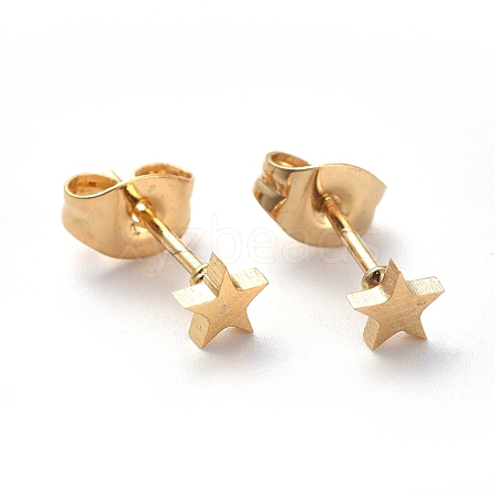 304 Stainless Steel Stud Earrings X-EJEW-H368-34B-G-1