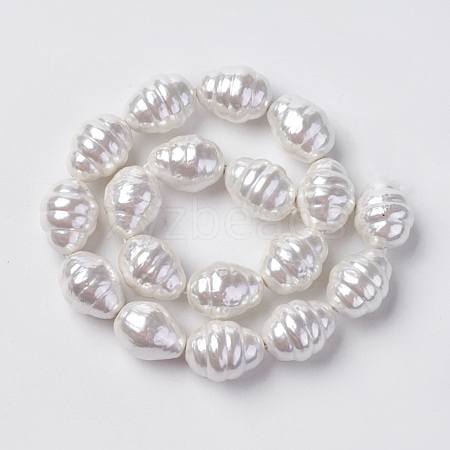 Shell Pearl Beads Strands BSHE-F013-11-1