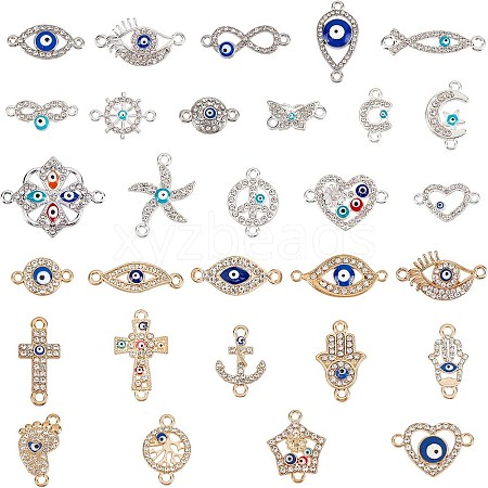 Silver Color Plated Alloy Links ENAM-NB0001-39-1