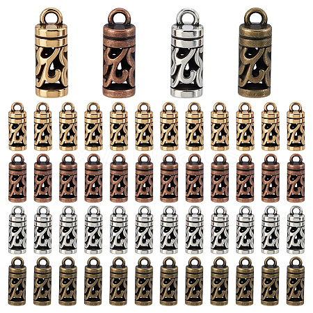 200Pcs 4 Colors Tibetan Style Cord Ends FIND-PH0061-92-1