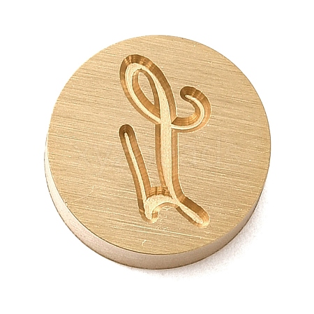 Golden Tone Brass Letter Stamps KK-R005-01L-1