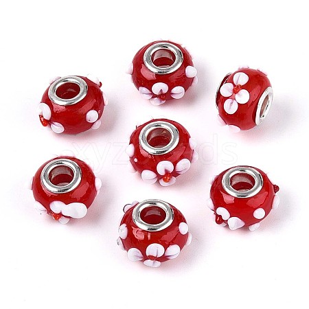 Handmade Lampwork European Beads LAMP-Q029-03A-1